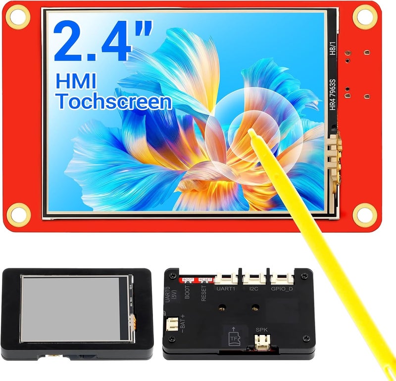 ELECROW ESP32 Display 320×240, 2.4 Inch HMI Touch Screen SPI TFT LCD Touchscreen with Acrylic Case, 32-Bit LX6 Dual-Core Processor, Up to 240MHz, Compatible with Arduino, LVGL, PlatformIO, MicroPython - Image 1